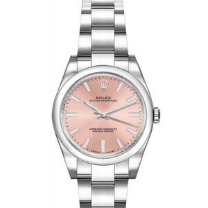 Rolex Date 15210 Stainless Steel Salmon dial 34mm